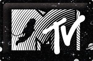 Metalni znak MTV Moonman - Logo Universe, (20 x 30 cm)