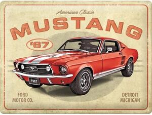 Metalni znak Ford Mustang - GT 1967 Red, (40 x 30 cm)