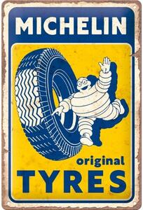Metalni znak Michelin - Original Tyres, (30 x 20 cm)
