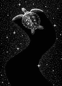 Ilustracija Starry Turtle, Aliriza Cakir, (30 x 40 cm)