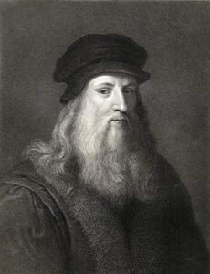 Fotografija Leonardo da Vinci engraving), English School