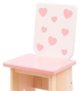 Dječja stolica - Klasik srce ROZA