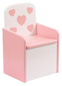 Foteljica sa spremnikom - Srce ROZA