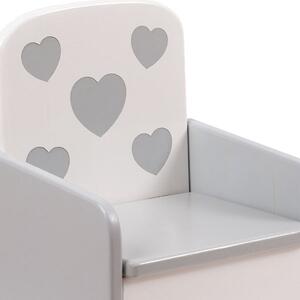 Foteljica sa spremnikom - Srce SIVO