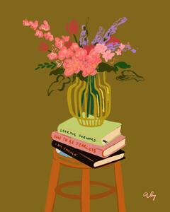 Ilustracija Floral Vase, Arty Guava, (30 x 40 cm)