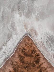 Fotografija Triangular shaped land mass at the, Abstract Aerial Art
