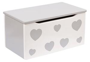 Kutija za igračke - Srce SIVO