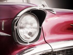 Umjetnička fotografija American classic car Bel Air 1957 Headlight, Beate Gube, (40 x 30 cm)