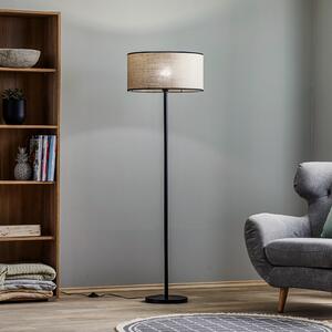 Tubo podna lampa, tekstilno sjenilo, bež, Ø 45 cm