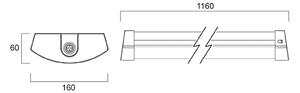 Sylvania LED stropna svjetiljka Deltawing, 116 cm, IP44, 840