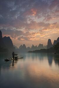 Fotografija Li River Sunrise, Yan Zhang, (26.7 x 40 cm)