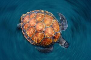 Umjetnička fotografija Spin Turtle, Sergi Garcia, (40 x 26.7 cm)
