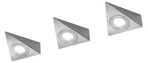 Metalna LED zidna lampa u srebrnoj boji (duljina 11 cm) Ecco - Trio