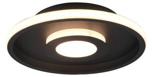 Mat crna metalna LED stropna svjetiljka ø 30 cm Ascari - Trio