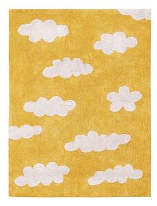 Senf žuti periv/ručno rađen pamučan dječji tepih 120x160 cm Clouds Mustard – Lorena Canals