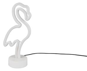 Bijela LED stolna lampa (visina 29 cm) Flamingo - Trio