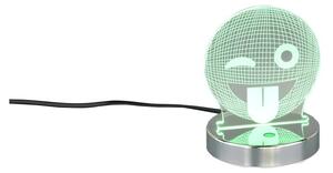 LED stolna lampa u sjajnoj srebrnoj boji (visina 15 cm) Smiley - Trio