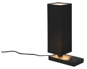 Mat crna stolna lampa s bežičnim punjačem (visina 35 cm) Haley - Trio