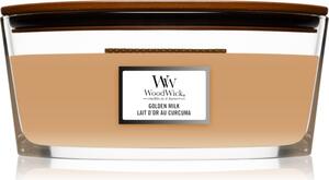 Woodwick Golden Milk mirisna svijeća s drvenim fitiljem (hearthwick) 453.6 g