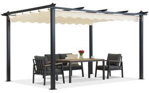 Pergola tarasowa Barbados 3x4 m Garden Point antracyt-beż