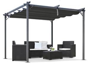 Antracit terasa pergola La Palma 3x3 Garden Point