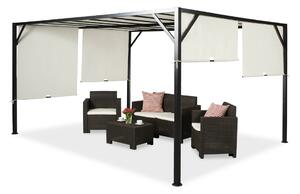 Santorini metalna terasa pergola 3 x 4 m krem Garden Point