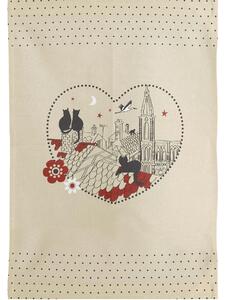 Chats Coeur Set od 6 Kuhinjskih Krpa Bež