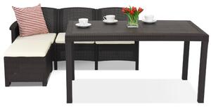 Technorattan lounge garnitura Venezia Relax Corner 4 Bica smeđa