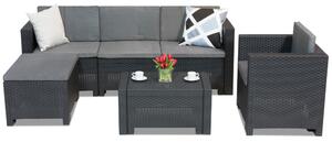 Colorado Relax Corner 5 garnitura za dnevni boravak od tehnoratana antracit Bica