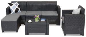 Technorattan lounge garnitura Nebraska Relax Corner 5 antracit Bica