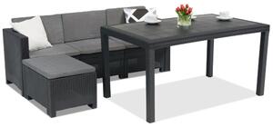 Technorattan lounge garnitura Colorado Relax Corner 4 anracite Bica