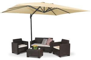 Bež vrtni suncobran Siena 3x4m Garden Point
