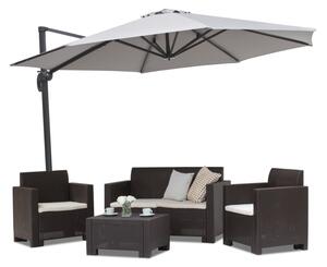 Sivi vrtni suncobran Piza 3,5 m Garden Point