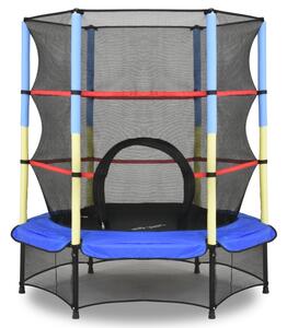 Mini vrtni trampolin s unutarnjom mrežom 140 cm Jump Hero plavo-žuti