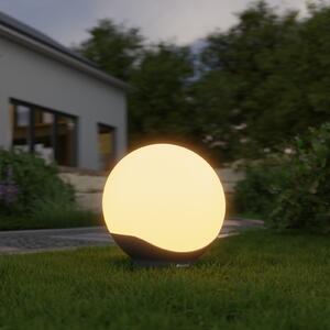 STEINEL LED kuglasta lampa C, 30 cm, bijela/crna, IP65, RGBWW, prigušiva, Bijela, Plastika