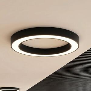 Arcchio Sharelyn LED stropna svjetiljka, Ø80 cm, crna, prigušiva, prigušiva, Crno, Kuhinja, Aluminij