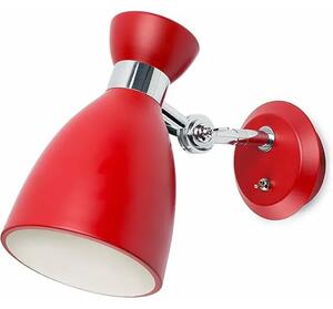 RETRO ZIDNA SVJETILJKA 1×E14/20W/230V CRVENA FR20002#