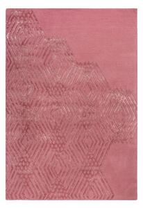 Ružičasti vuneni tepih Flair Rugs Diamonds, 160 x 230 cm