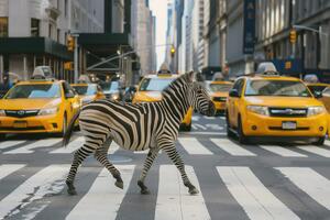 Slika zebre u New Yorku