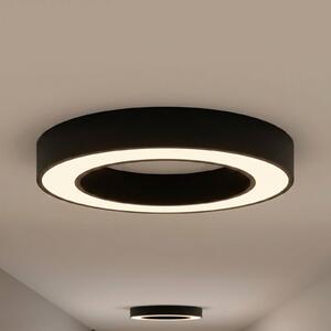 Arcchio Sharelyn LED stropna svjetiljka, Ø60 cm, crna, prigušiva, prigušiva, Crno, Kuhinja, Aluminij