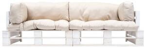 VidaXL 2-dijelni vrtni set sofa od paleta s jastucima boje pijeska
