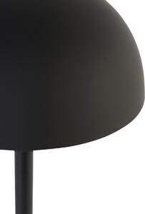 Crna stolna svjetiljka s punjivom LED lampom i prigušivačem na dodir u 3 koraka - Maureen