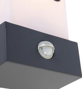 Vanjska zidna lampa tamno siva IP54 senzor pokreta - Tide