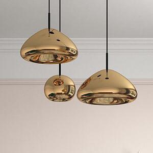 Tom Dixon LED viseća svjetiljka Void mini, Ø 15 cm, mesing, prigušiva, Zlato / mjed, Dnevni boravak/blagovaonica, Mjed