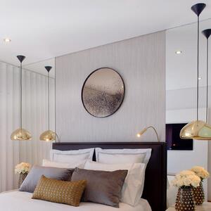 Tom Dixon LED viseća svjetiljka Void, Ø 30 cm, mesing, prigušiva, Zlato / mjed, Dnevni boravak/blagovaonica, Mjed