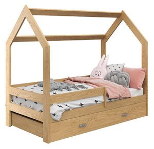 Dječji krevet KUCICA D3 borovo drvo 80 x 160 cm Podnica: Bez podnice, Madrac: Bez madraca, Kutija za pohranu: Bez kutije za pohranu