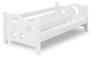Dječiji krevet MOON 80 x 160 cm, bijeli Podnica: Sa lameliranom podnicom, Madrac: Matrace EASYSOFT 8 cm