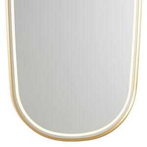 Moderno kupaonsko ogledalo zlatno s LED diodom i prigušivačem na dodir - Geraldien
