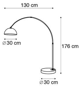 Moderna lučna svjetiljka od mesinga s bijelim sjenilom - Arc Basic