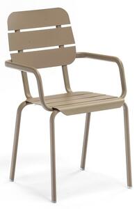 Set od 4 smeđe metalne stolice s naslonima za ruke Ezeis Alicante